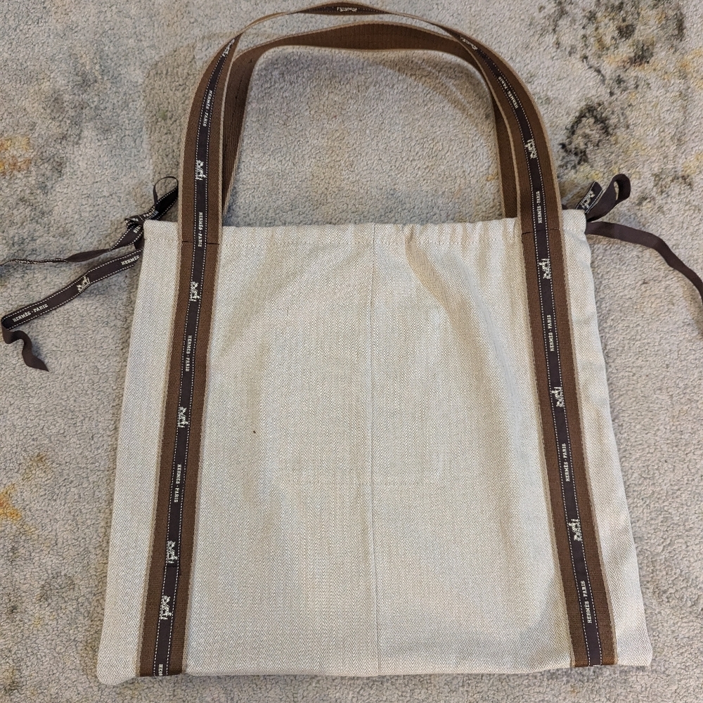 Hermes dust bag. Hand made shopper from Hermes dust bags NEW! - Picture 5 of 9